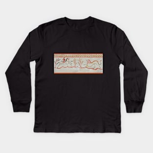 Lucanian Lion Hunt Kids Long Sleeve T-Shirt